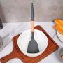 Cookware, Silicone Kitchenware Non-slip Kitchen Cookware with Beech Handle (Spatula)
