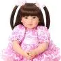 PURSUEBABY 20 Inch Real Life Reborn Girl Baby Dolls Soft Body Marissa Realistic Baby Reborn Toddler Dolls Girls with Long Brown Hair for Children Birthday & Christmas with Gift Box