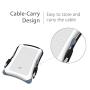 Silicon Power 1TB Type C External Hard Drive USB 3.0 Rugged Armor A30 Military-Grade Shockproof, Dual Cables Included (Type C to Type A & Type A to Type A), White