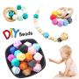 baby love home 50pcs 17mm 25colors DIY Silicone Beads for Teether Mix Color Hexagon DIY Necklace/Bracelet Baby Teething Beads