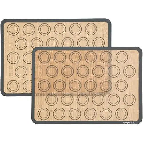 AmazonBasics Silicone Macaron Baking Mat Sheet, Set of 2