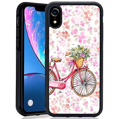 iPhone Xr Case,Flexible Soft TPU Cover Shell,Slim Silicone Black Rubber Non-Slip Durable Design Protective Phone Case for iPhone Xr -Bicycle