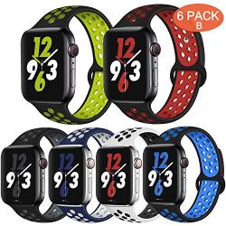 OriBear Compatible for Apple Watch Band 44mm 42mm 40mm 38mm, Breathable Sporty for iWatch Bands Series 5/4/3/2/1, Watch Nike+, Various Styles and Colors for Women and Men