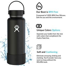 REUZBL Protective Silicone Boot Sleeve for 12-40 oz Hydro Flask Insulated Water Bottles, Anti-Slip Bottom Cover