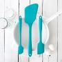 3 Piece Premium Silicone Spatula Set, Teal