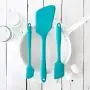 3 Piece Premium Silicone Spatula Set, Teal