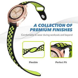 Valband Compatible Samsung Galaxy Watch (42mm) Band/Galaxy Watch Active (40mm) Bands, Soft Silicone 20mm Watch Band Replacement Sport Strap Wristband for Women Men