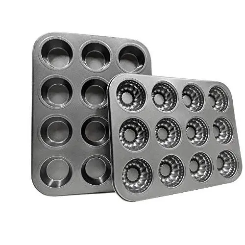 Non-stick Muffin Cupcake Pan for Baking Jumbo Donut Cake Molds Tins Tray Set Bakeware Dishwasher Microwave Safe