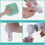 Teletrogy Suction Hooks Vacuum Suction Cup Hooks for Shower Powerful Shower Hooks Suction Wall Hooks for Tiled Walls Bathroom Hooks for Towels Chrome Loofah Robe -Utility Hooks 2 Pack