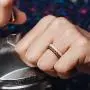 ThunderFit Womens Triangle Diamond Stackable Rings 4 Pack Thin Silicone Wedding Rings - 2.5mm Wide - 2mm Thick