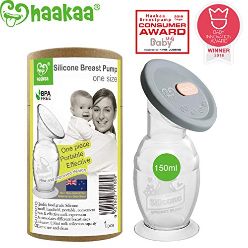 Haakaa Silicone Breast Pump & Silicone Cap 5.4oz/150ml