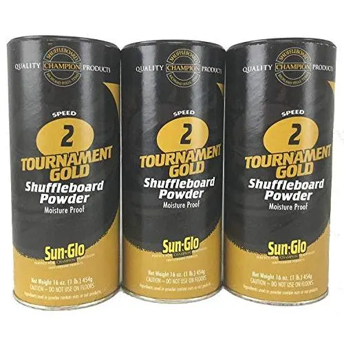 3 Pack Sun-Glo #2 Speed Shuffleboard Powder Wax