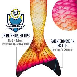 Fin Fun Mermaid Tails for Swimming with Monofin - Kids and Adult Sizes - Limited Edition