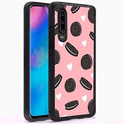 Huawei P30 Case,Flexible Soft TPU Cover Shell,Slim Silicone Black Rubber Non-Slip Durable Design Protective Phone Case for Huawei P30 -Biscuits