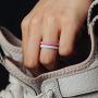 ThunderFit Womens Thin Swivel Rings, 10 Rings / 8 Rings / 4 Rings / 1 Ring - Stackable Silicone Wedding Rings - 2.5mm Wide - 2mm Thick