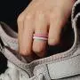 ThunderFit Womens Thin Swivel Rings, 10 Rings / 8 Rings / 4 Rings / 1 Ring - Stackable Silicone Wedding Rings - 2.5mm Wide - 2mm Thick