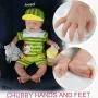 Vollence 18 inch Sleeping Full Body Silicone Baby Dolls,Not Vinyl Material Dolls,Eye Closed Realistic Newborn Real Baby Dolls That Look Real, Soft Handmade Silicone Lifelike Baby Doll - Boy