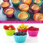 Silicone Cupcake Liners, Selizo 45 Pcs Reusable Silicone Baking Cups Nonstick Muffin Molds for Cake Balls, Muffins, Cupcakes and Candies, Assorted Bright Colors