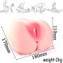 Pussy Masturbator Masturbating Man 3D Silicone Erotic Pussy Masturbators Ass Lifelike Sex Toys for Men Realistic Vagina and Anal with Sexy Sex Dolls for Man 2 KG,Black
