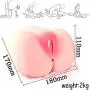 Pussy Masturbator Masturbating Man 3D Silicone Erotic Pussy Masturbators Ass Lifelike Sex Toys for Men Realistic Vagina and Anal with Sexy Sex Dolls for Man 2 KG,Black