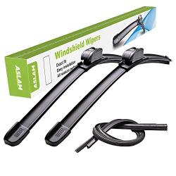 Windshield Wipers,ASLAM Type-G 26"+22" Wiper Blades:All-Season Blade for Original Equipment Replacement and Refills Replaceable,Double Service Life(set of 2)