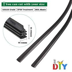 BEMOST Car Frameless Windshield Wiper Blade Refills Rubber strips Pack of 2 (28 Inches)