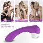 2 in 1 Multi-Functional Electric Wand Massager 9 Levels Silicone Portable Waterproof Sucking Vibration Relaxing Toy