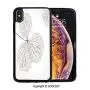 SCOCICI Unique Slim Designs Drop-Protection Smart Cell Phone Case Abstract Cotton Floral Design with Veins Natural Botanic Plants Image Art Compatible with iPhone Xs Max