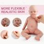 Vollence 18 inch Reborn Full Silicone Baby Doll,Not Vinyl Material Dolls,Real Full Body Silicone Baby Dolls,Realistic Baby Dolls That Look Real, Handmade Lifelike Silicone Baby Doll - Girl