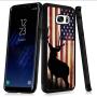 Samsung Galaxy S7 Case with American Flag Pattern Whimsical Design Bumper Black Soft TPU and PC Protection Anti-Slippery &Fingerprint Case for Samsung Galaxy S7