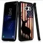 Samsung Galaxy S7 Case with American Flag Pattern Whimsical Design Bumper Black Soft TPU and PC Protection Anti-Slippery &Fingerprint Case for Samsung Galaxy S7