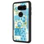LG V30 ThinQ Case, Blue Flower Shock-Absorption TPU Rubber Bumper LG V30 ThinQ Case, Ultra Thin Slim Protective Cover for LG V30 ThinQ-Black