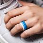 ThunderFit Womens Thin Swivel Rings, 10 Rings / 8 Rings / 4 Rings / 1 Ring - Stackable Silicone Wedding Rings - 2.5mm Wide - 2mm Thick