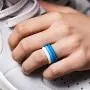 ThunderFit Womens Thin Swivel Rings, 10 Rings / 8 Rings / 4 Rings / 1 Ring - Stackable Silicone Wedding Rings - 2.5mm Wide - 2mm Thick