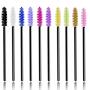 ECBASKET 500pcs Disposable Mascara Wands Applicators Multicolored Mascara Brushes Eyelash Eyebrow Brushes Cosmetic Brush Makeup Tool Kit 10 colors