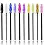 ECBASKET 500pcs Disposable Mascara Wands Applicators Multicolored Mascara Brushes Eyelash Eyebrow Brushes Cosmetic Brush Makeup Tool Kit 10 colors