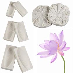 AK ART KITCHENWARE Lotus Leaf and Petal Veiners Gum Paste Flowers Making Tools Silicone Fondant Mold Sugarcraft Pastry Baking Tools VM129&VM151