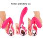 Vibrator, Oomph! Butterfly 16-Frequency 3-Speed Vibration USB Rechargeable Silicone G-spot and Clitoris Massager AV Vibe Female Masturbation Toy - Rosy