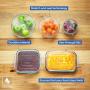 Silicone Stretch Lids (Variety Pack) - By Modfamily - SQUARE Silicone Lids - 2 Square Lids & 3 Round Lids - Stretch N’ Seal, Food Saver, Reusable, Durable, and Expandable Lids