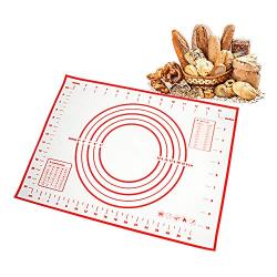 AK ART KITCHENWARE Dough Mat Silicone Baking Mat with Measurements for Rolling Pastry Non-Stick Heat Resistance Pastry Baking Tools for Bakery Kitchen (30×40cm)