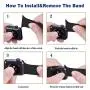 Uitee Sport Watch Band Compatible with Apple Watch 38mm 40mm 42mm 44mm, Soft Silicone Bands Replacement Strap Compatible with Apple Watch Series 4/3/2/1 S/M M/L