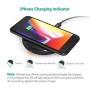 RAVPower Fast Wireless Charger, 7.5W Compatible iPhone XR/XS/X/8/8+, 10W Compatible Galaxy S9/S9+, All Qi-enabled Devices (Adapter Included)- Renewed