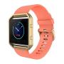 Simpeak for Fitbit Blaze Bands with Frame, Silicone Replacement Band Strap with Frame Case for Fit bit Blaze Smart Fitness Watch, Small/Large