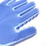 Everymony Home Kitchenware Silicone Cleaning Dish Heat Reusable Silicone Gloves (Blue)