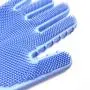 Everymony Home Kitchenware Silicone Cleaning Dish Heat Reusable Silicone Gloves (Blue)