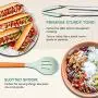 Kitchenware Set Silicone Cookware Safety Food Grade Premium Wood Handle Green