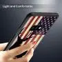 Samsung Galaxy S10e Case with American Flag Pattern Whimsical Design Bumper Black Soft TPU and PC Protection Anti-Slippery &Fingerprint Case for Samsung Galaxy S10e