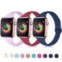 Zekapu Sport Band Compatible for Apple Watch 38mm 42mm 40mm 44mm, Soft Silicone Narrow Slim Sport Replacement Wristband for iWatch Series 5, Series 4, Series 3, Series 2, Series 1 Women