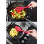 Silicone Kitchenware 10 pcs Set Heat Resistant Non Stick Kitchen Cooking Baking Utensils Tools Set, Spatulas, Spoon, Tongs(Red)