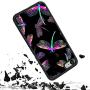 iPhone 7 8 Case with Beautiful Dragonfly Pattern Whimsical Design Bumper Black Soft TPU and PC Protection Anti-Slippery &Fingerprint Case for iPhone 7 8